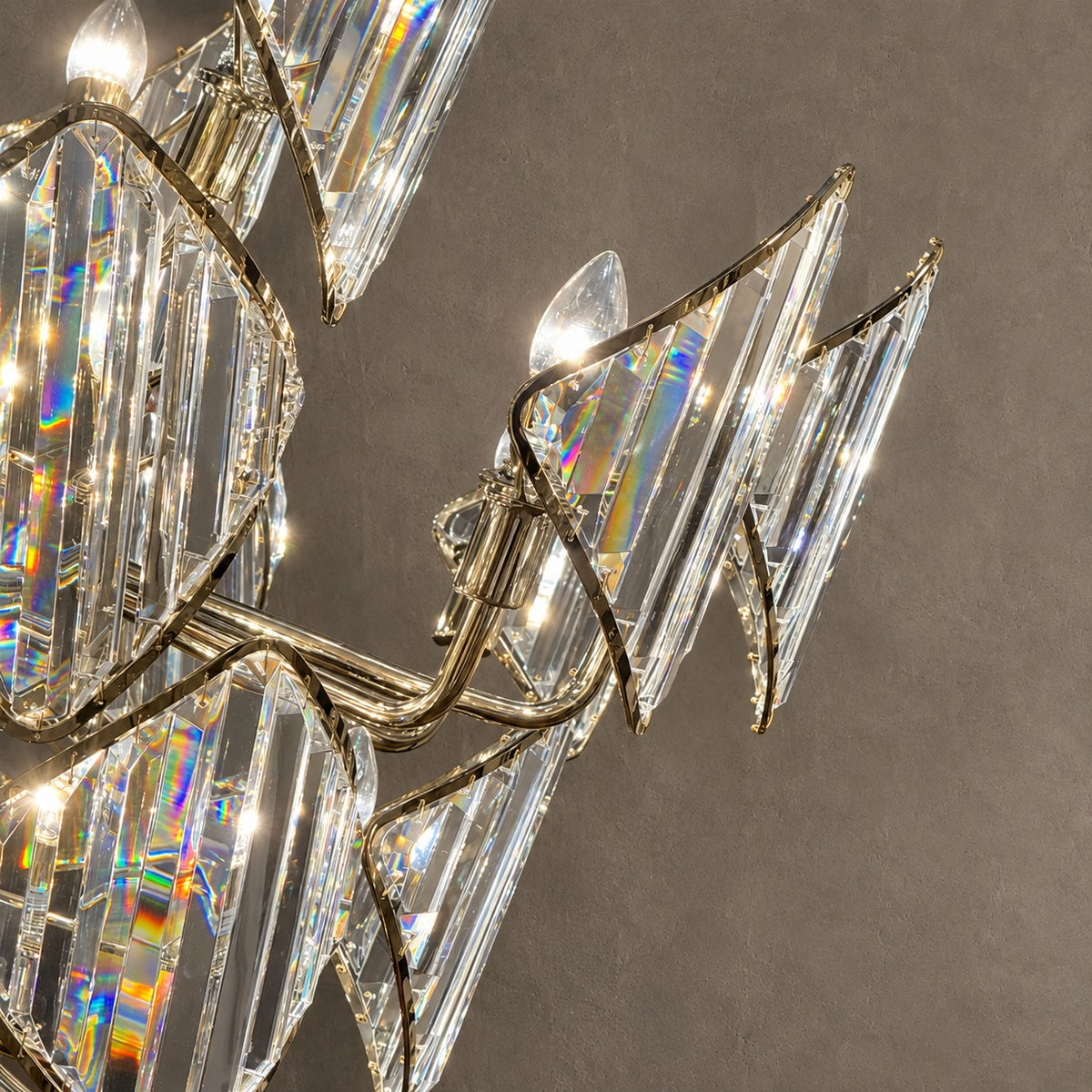 Luxury Multi-Layered Rhombic Crystal Chip Crystal Chandelier Series