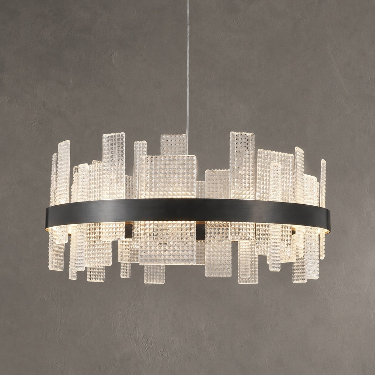 Lyra Round Glass Chandelier