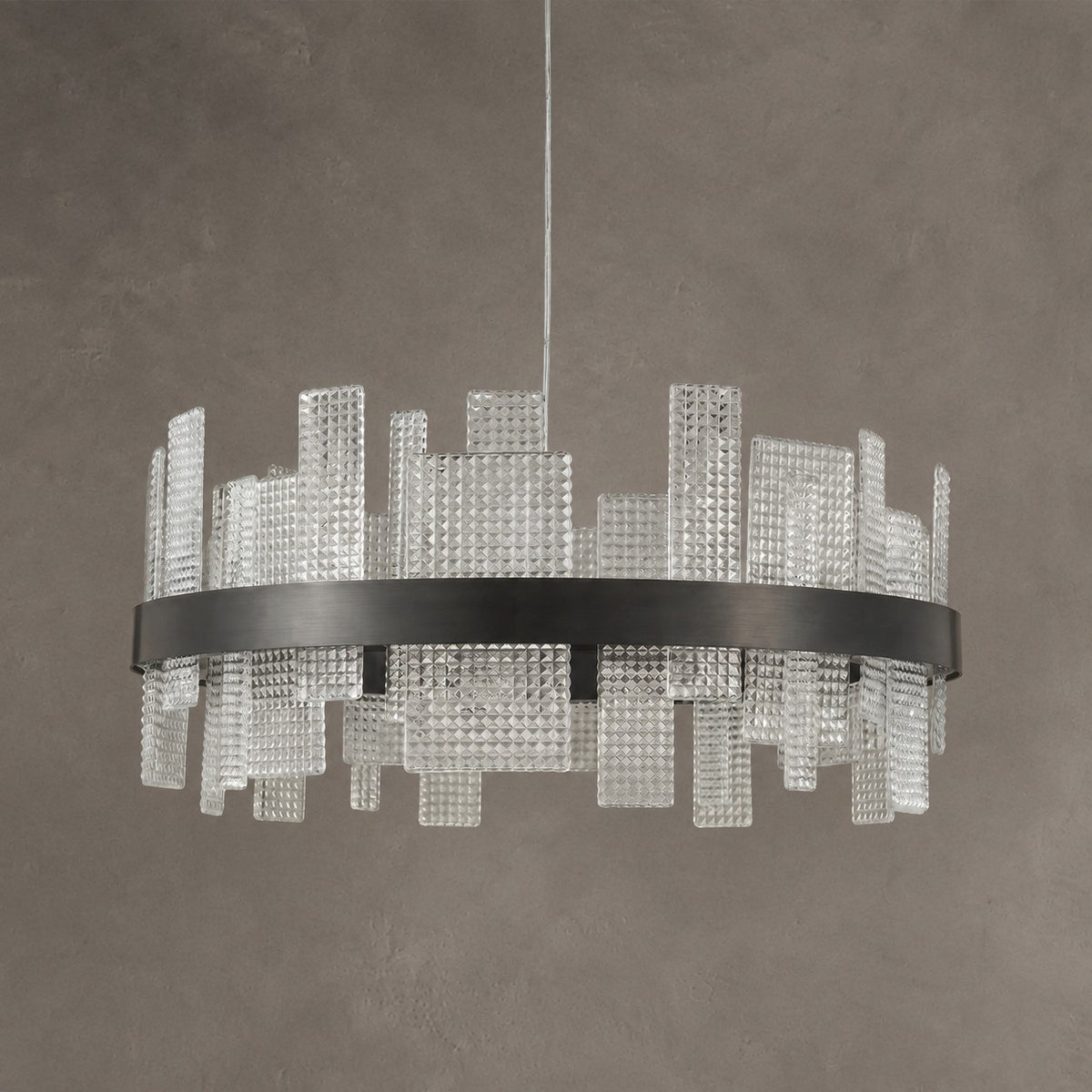 Lyra Round Glass Chandelier