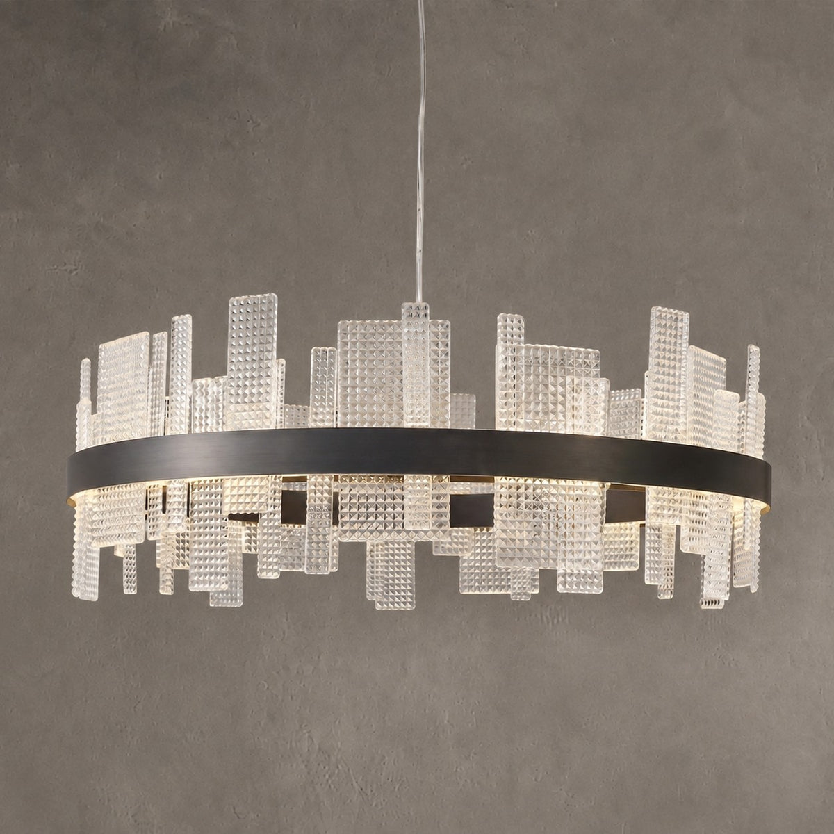 Lyra Round Glass Chandelier