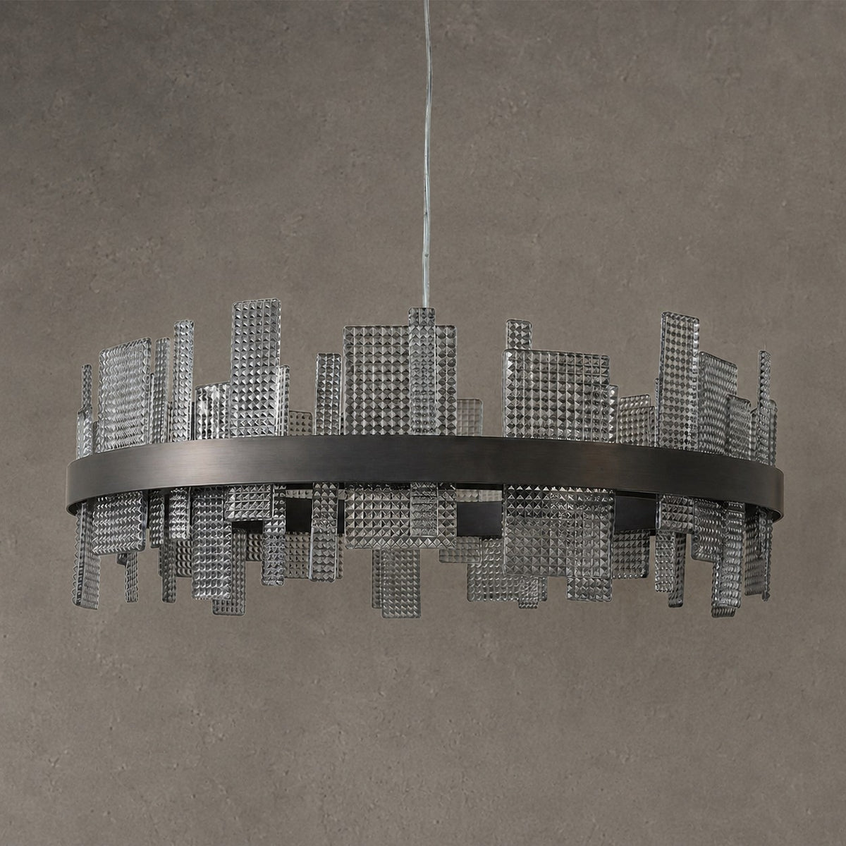 Lyra Round Glass Chandelier