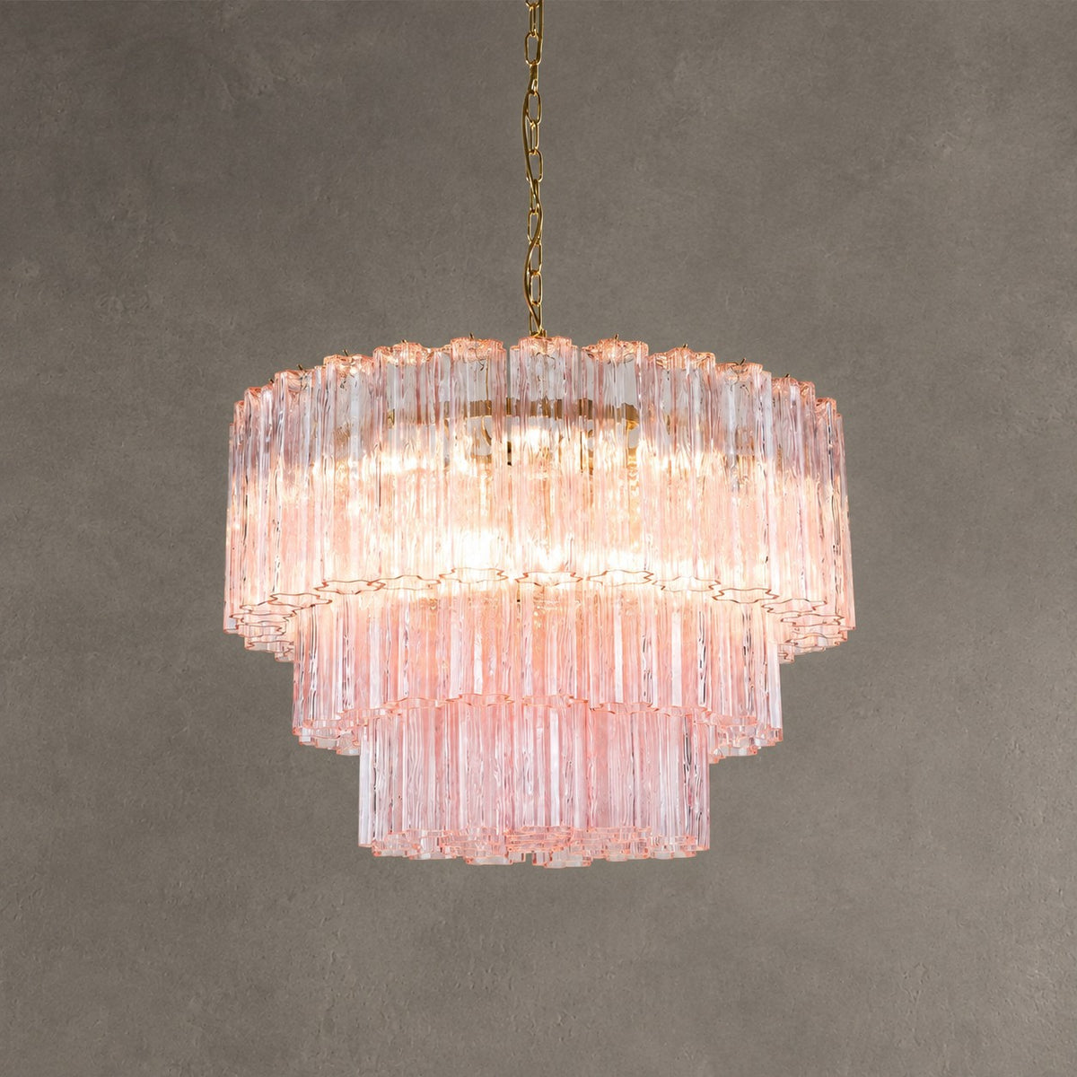 reviso Murano Fluted Glass Chandelier 28″