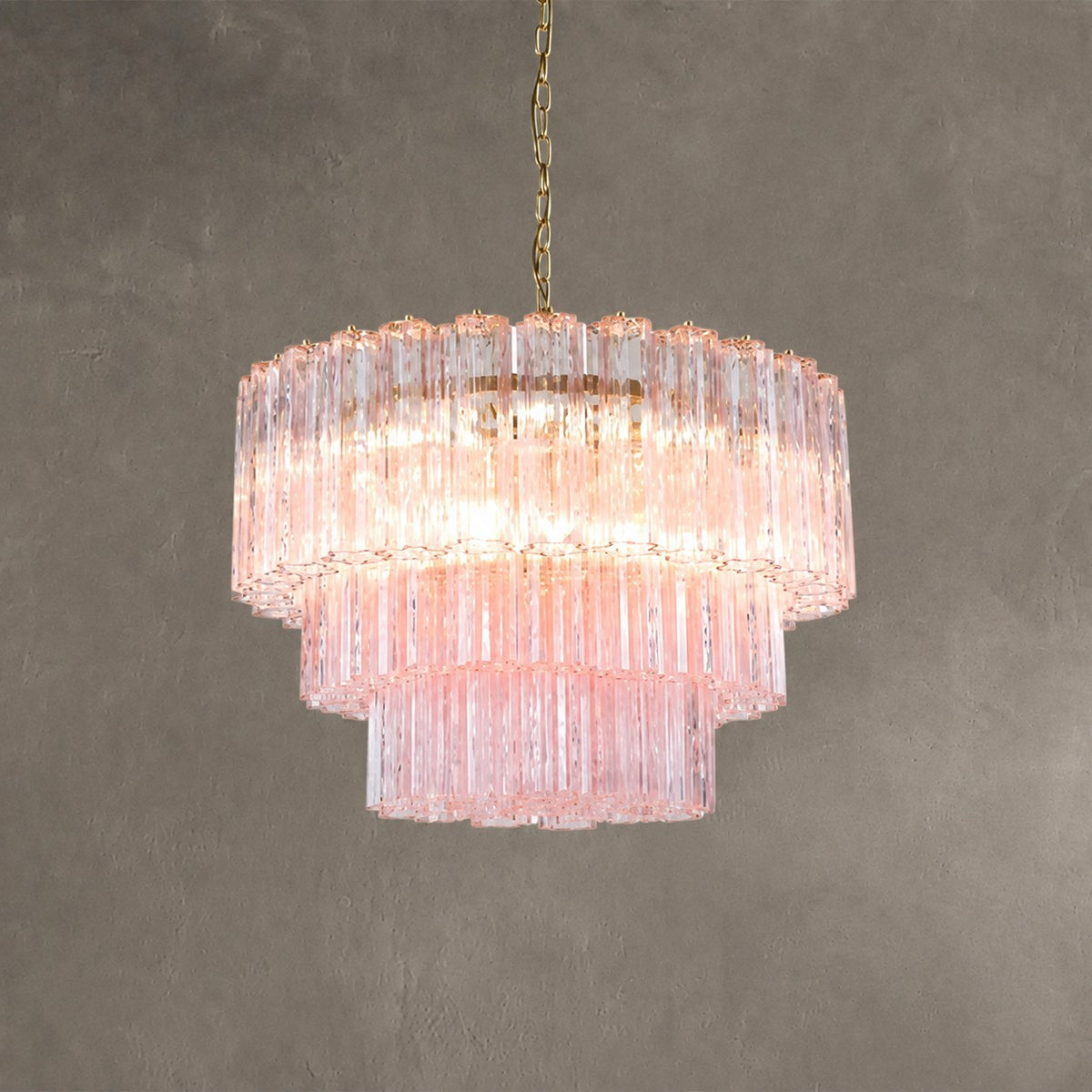 reviso Murano Fluted Glass Chandelier 28″