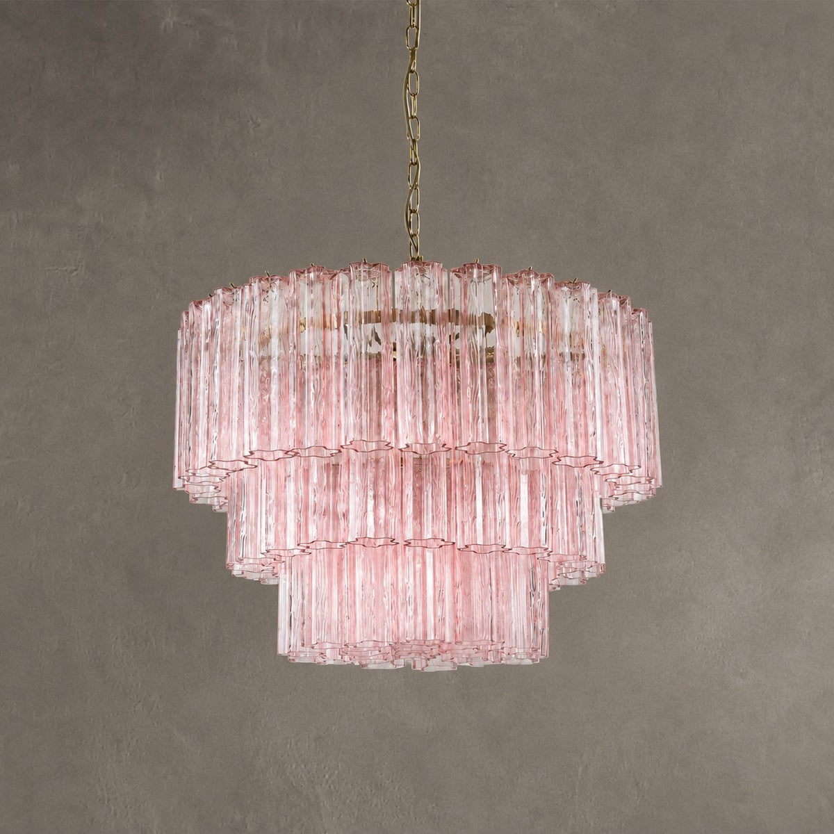 reviso Murano Fluted Glass Chandelier 28″