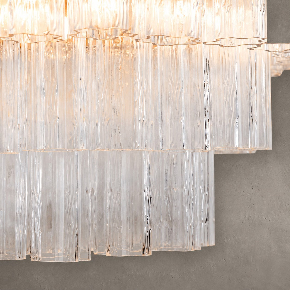 reviso Murano Fluted Glass Chandelier 28″