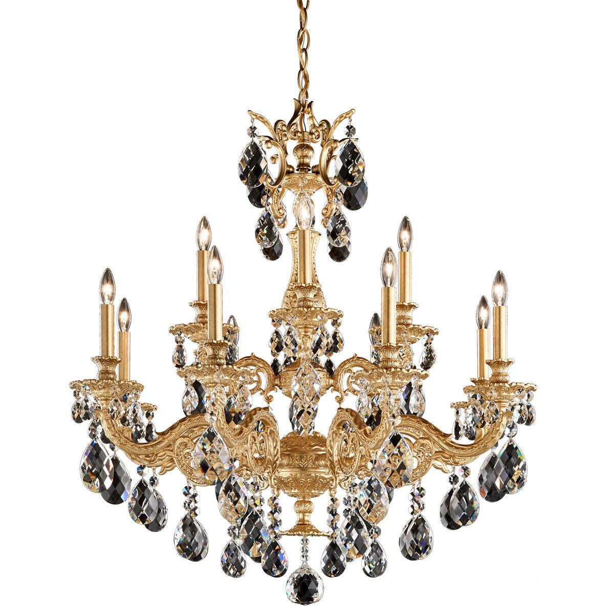 Milena 12-light Crystal Chandelier 32"