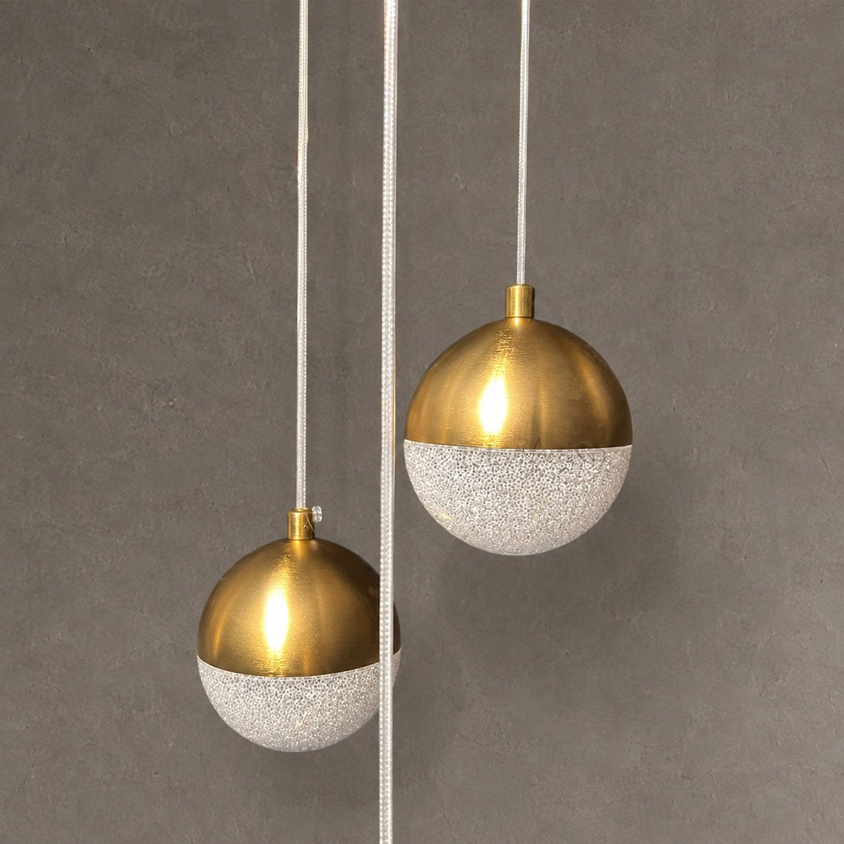 Minimalist Floating Acrylic Ball Chandelier