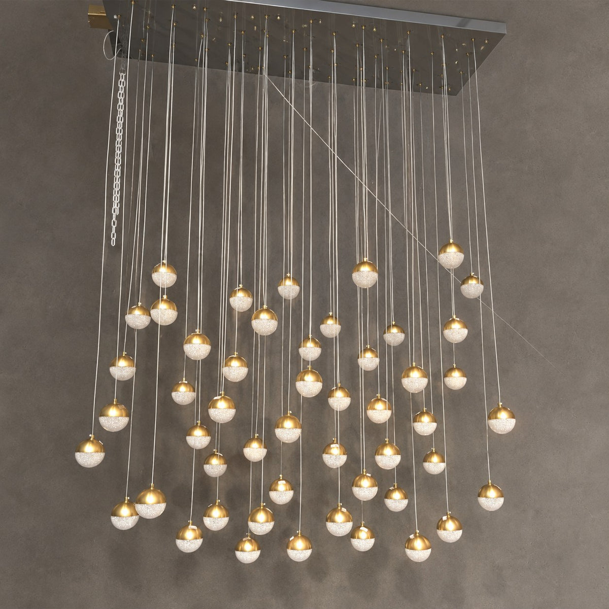 Minimalist Floating Acrylic Ball Chandelier