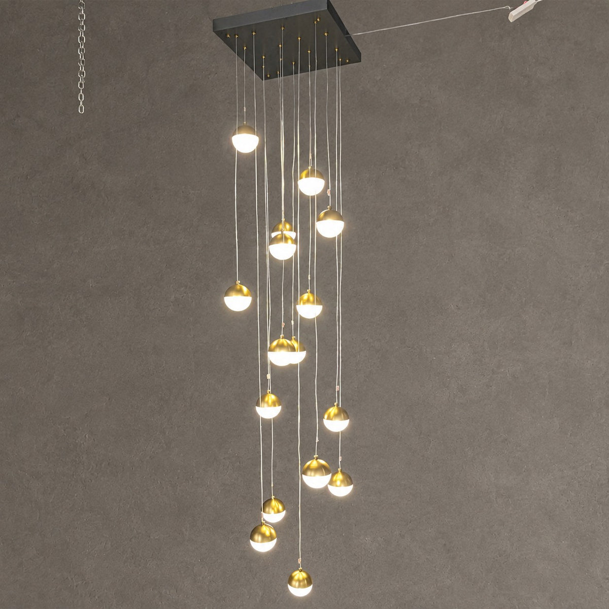 Minimalist Floating Acrylic Ball Chandelier