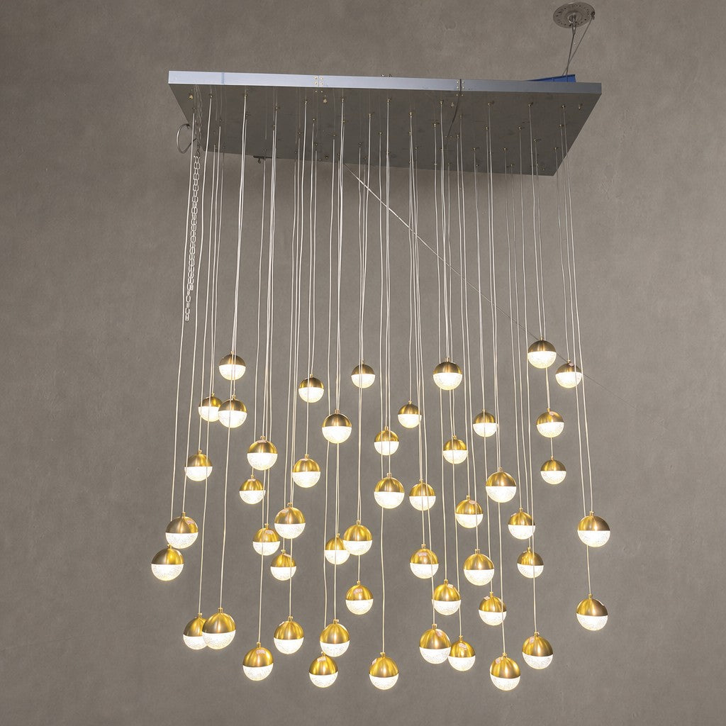 Minimalist Floating Acrylic Ball Chandelier