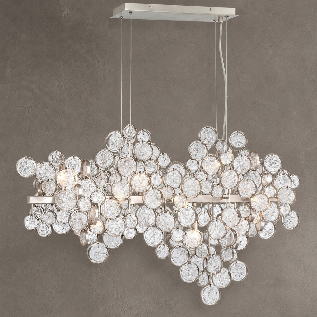 Mirella Trento Clustered Glass Linear Chandelier