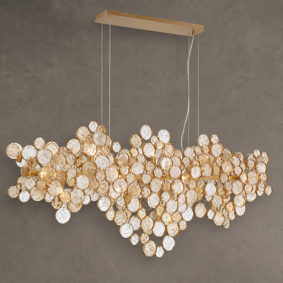 Mirella Trento Clustered Glass Linear Chandelier