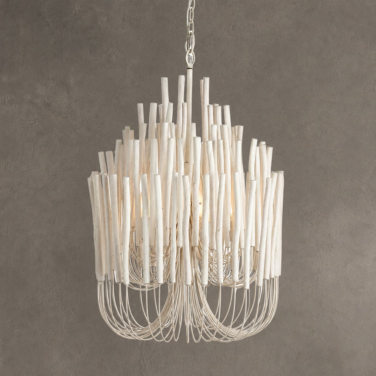 Modern Art Design 5/6-Light Modern Branch Modeling Chandelier in White/Black