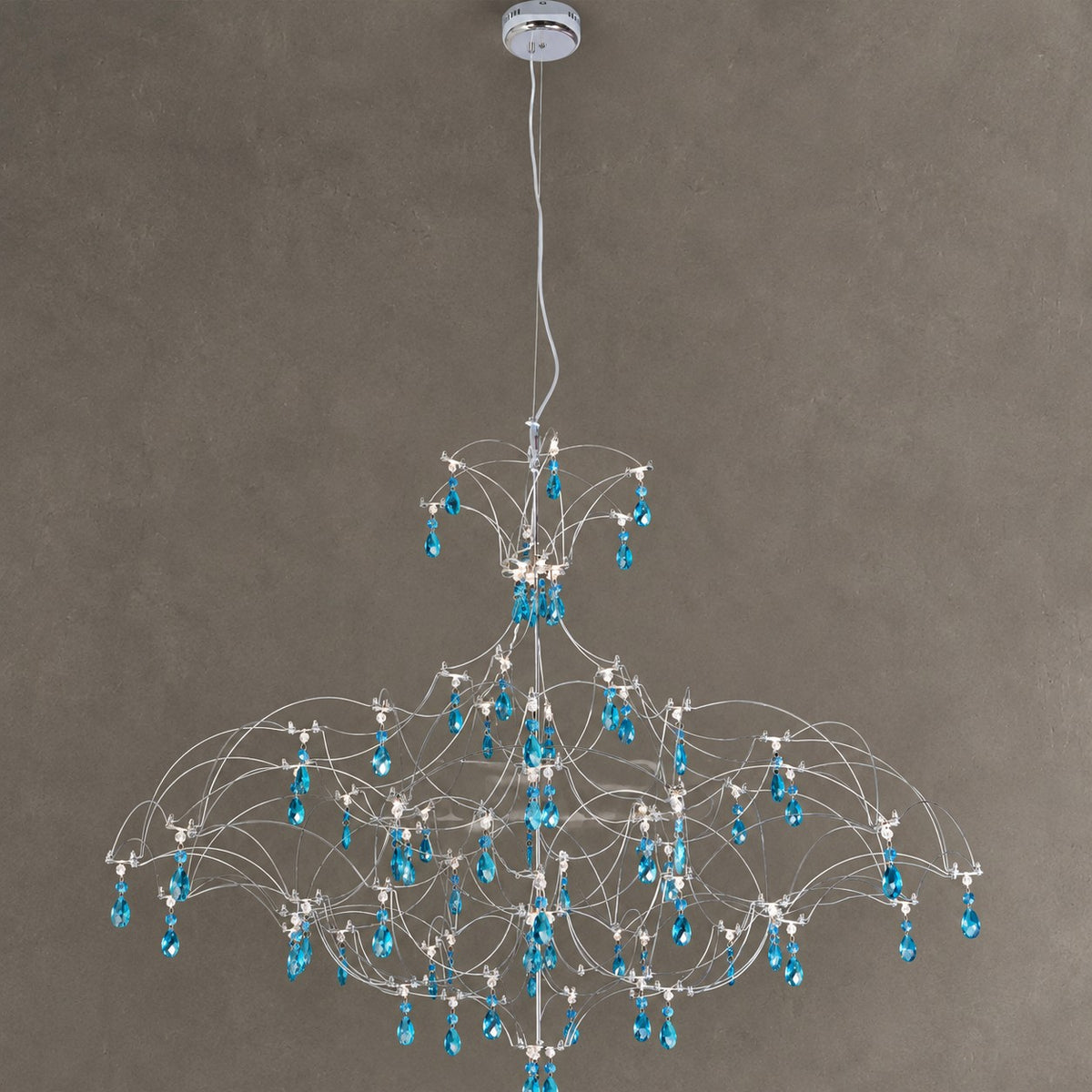 Modern Art Design Dreamcatcher-inspired Firefly Coloful Crystal Chandelier