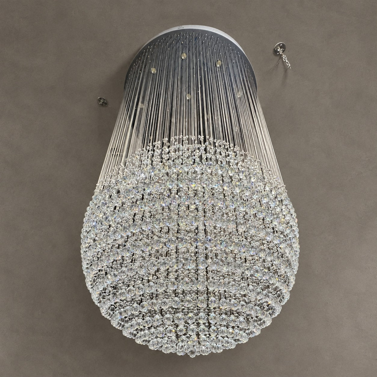 Modern Ball Crystal Raindrop Chandelier for Living Room/Staircase/Foyer