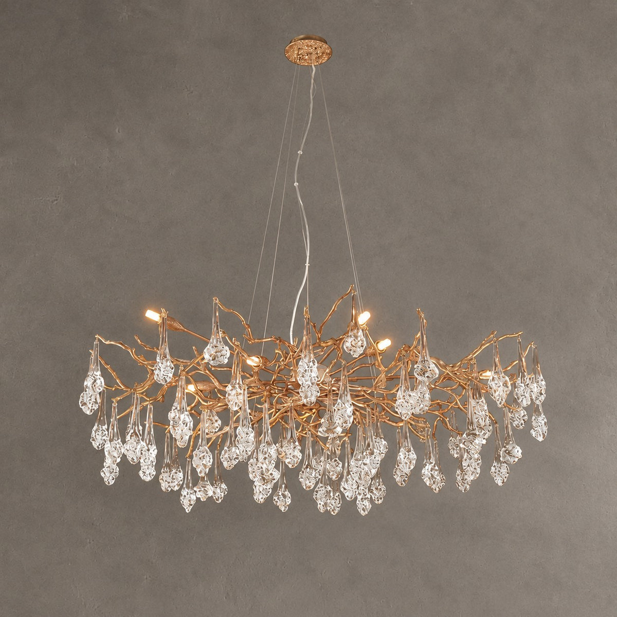 Modern Branch Chandelier Drop Flower D 31.5"