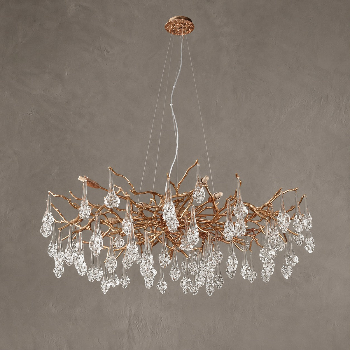 Modern Branch Chandelier Drop Flower D 31.5"