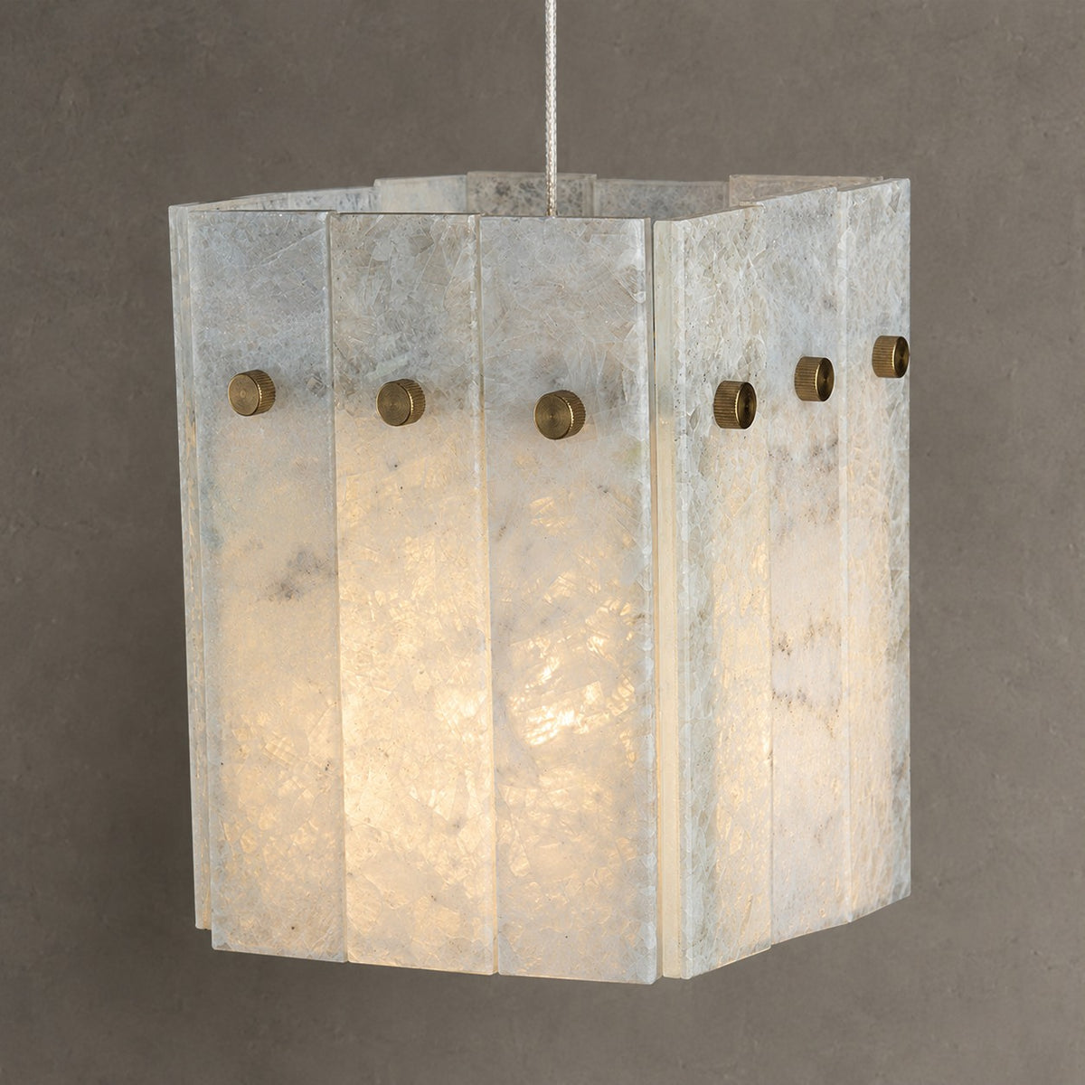 Modern Faceted Luxury stone Pendant Light