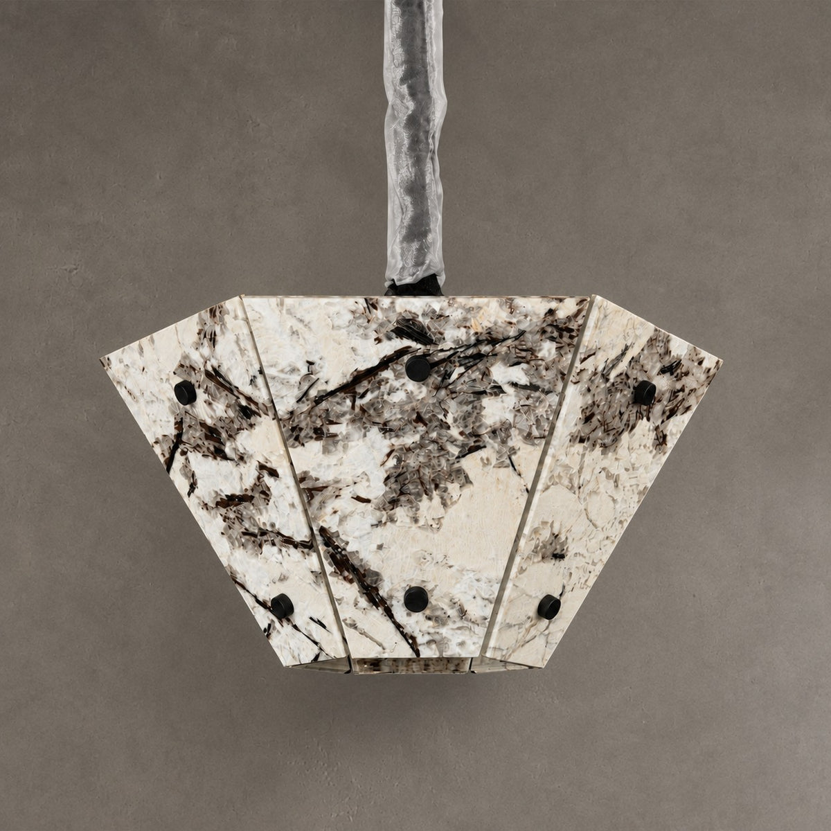 Modern Faceted Snowcrest White Luxury stone Chandelier