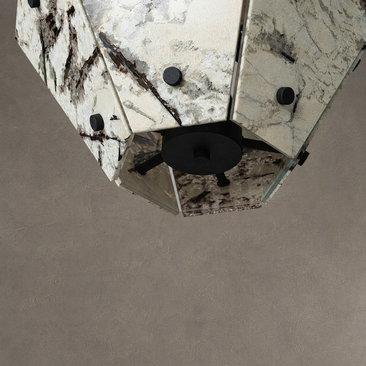 Modern Faceted Snowcrest White Luxury stone Chandelier
