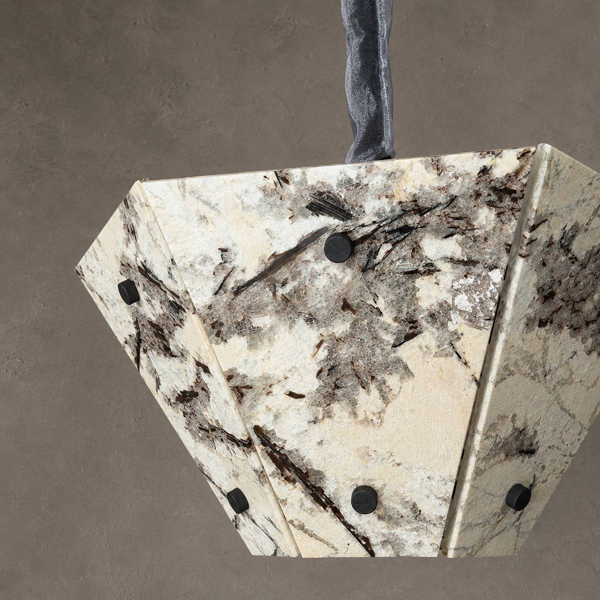 Modern Faceted Snowcrest White Luxury stone Chandelier