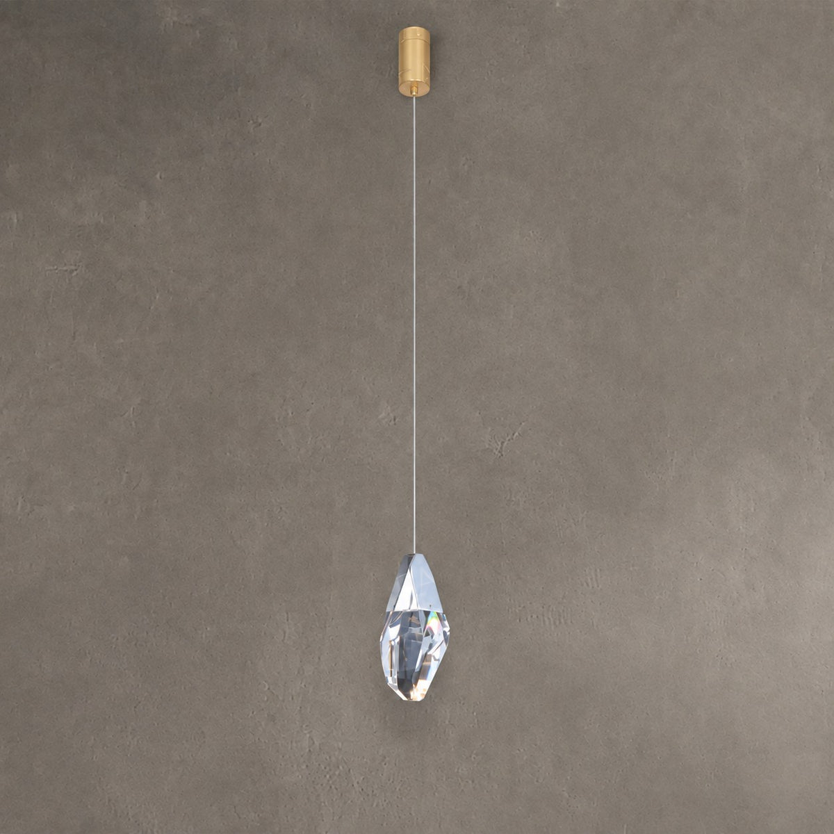 Modern Floating Diamond Crystal Chandelier for High-ceiling