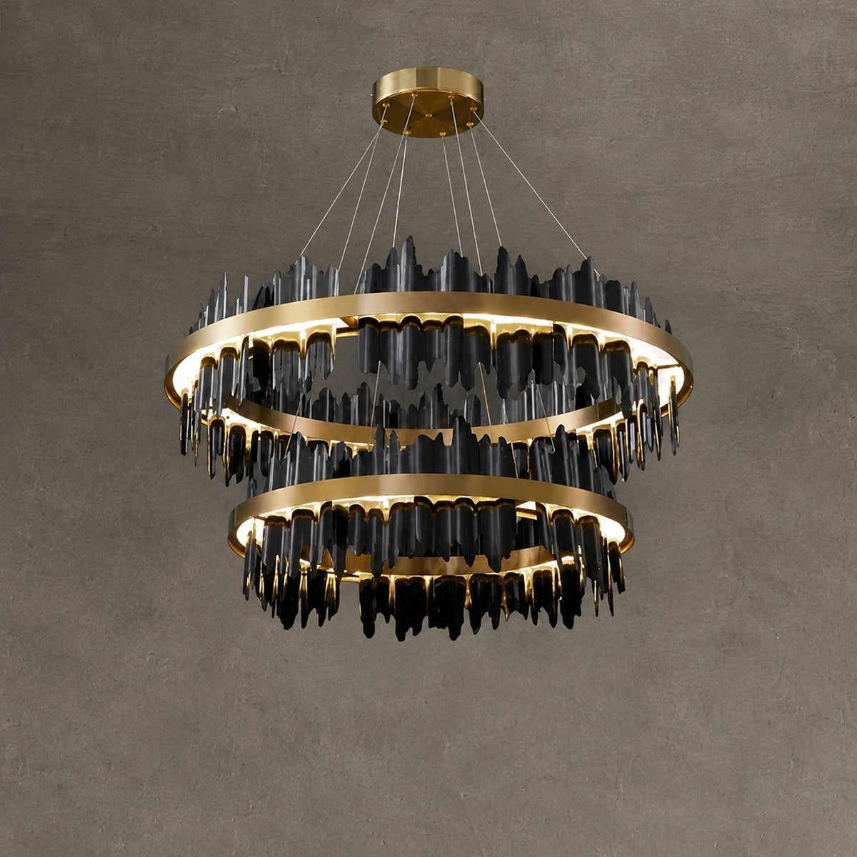 Modern Hilbert 2-Tier Round Chandelier