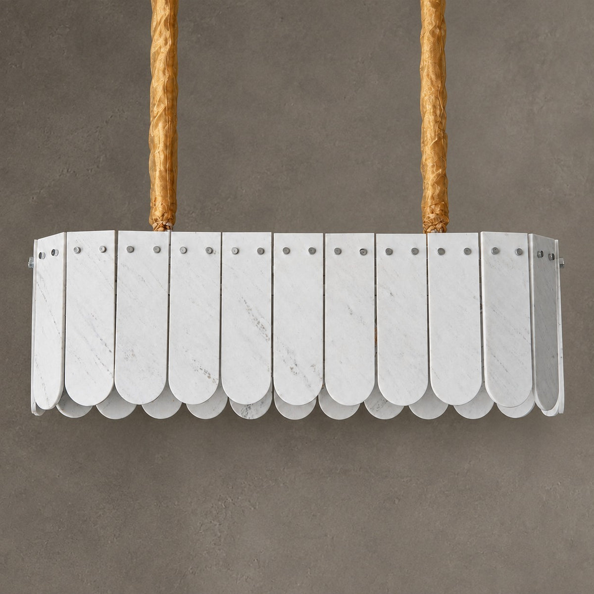 Modern Layered Luxury stone Linear Chandelier