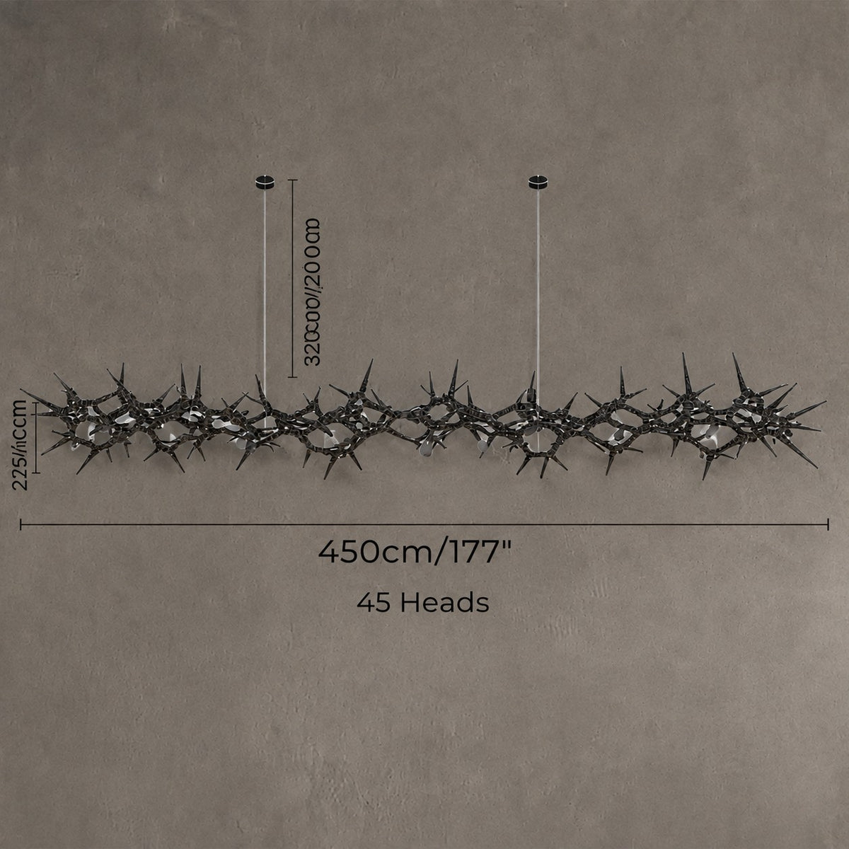 Pendant Light  Modern LED Chandelier Adjustable Iron Dimmable 10-45 Bulbs