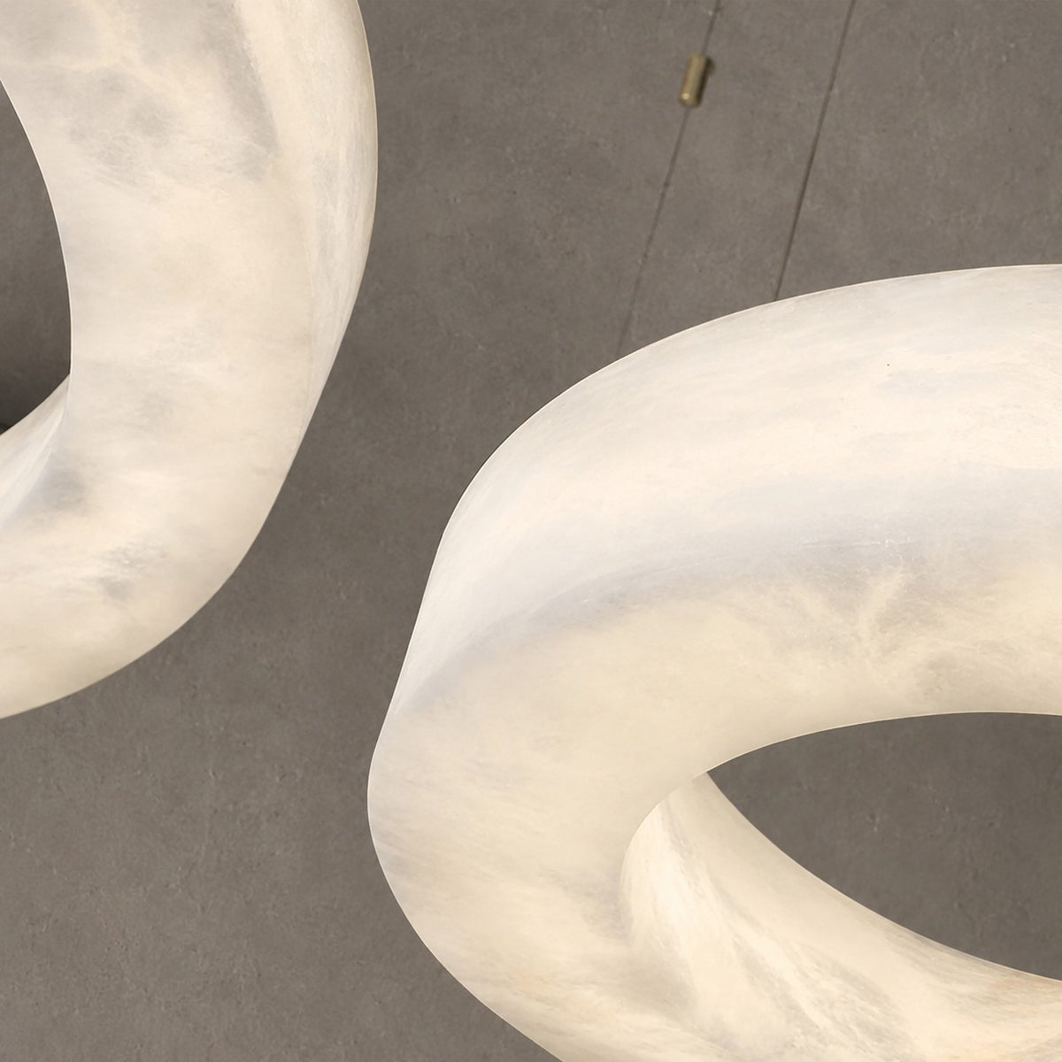 Modern Luxury Alabaster Ring Chandelier, Modern Circular Chandelier