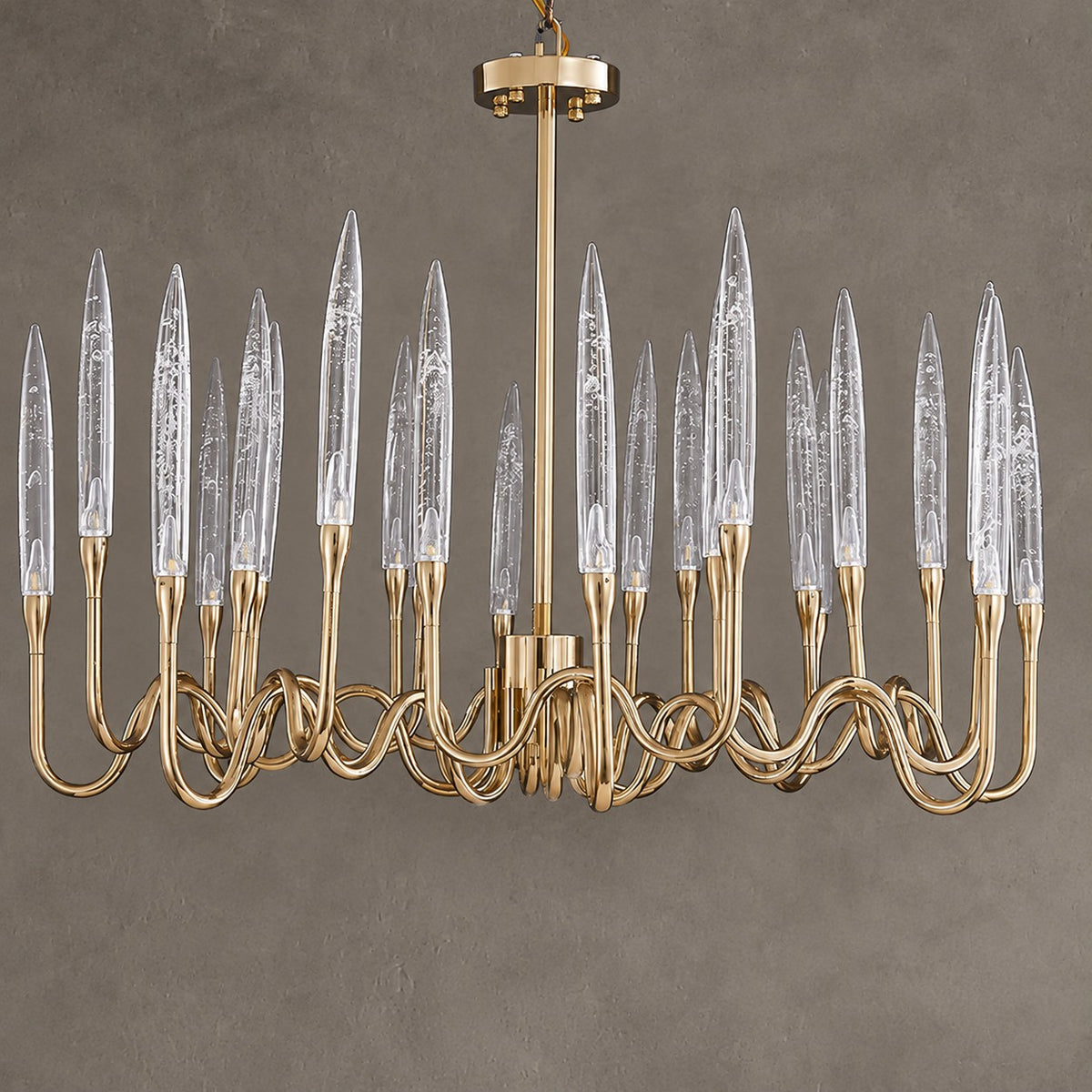 Modern Luxury Brass Glass  chandelier