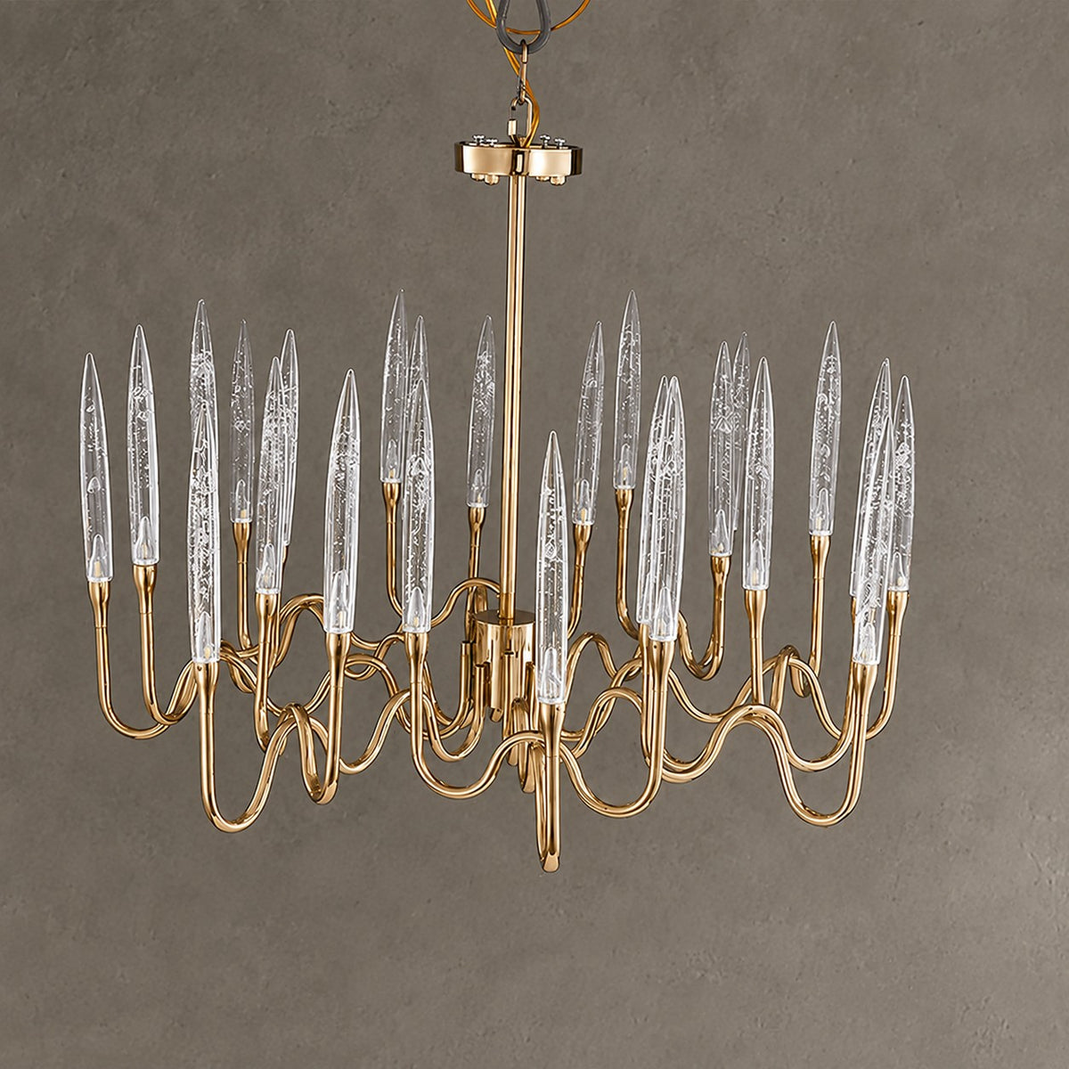 Modern Luxury Brass Glass  chandelier
