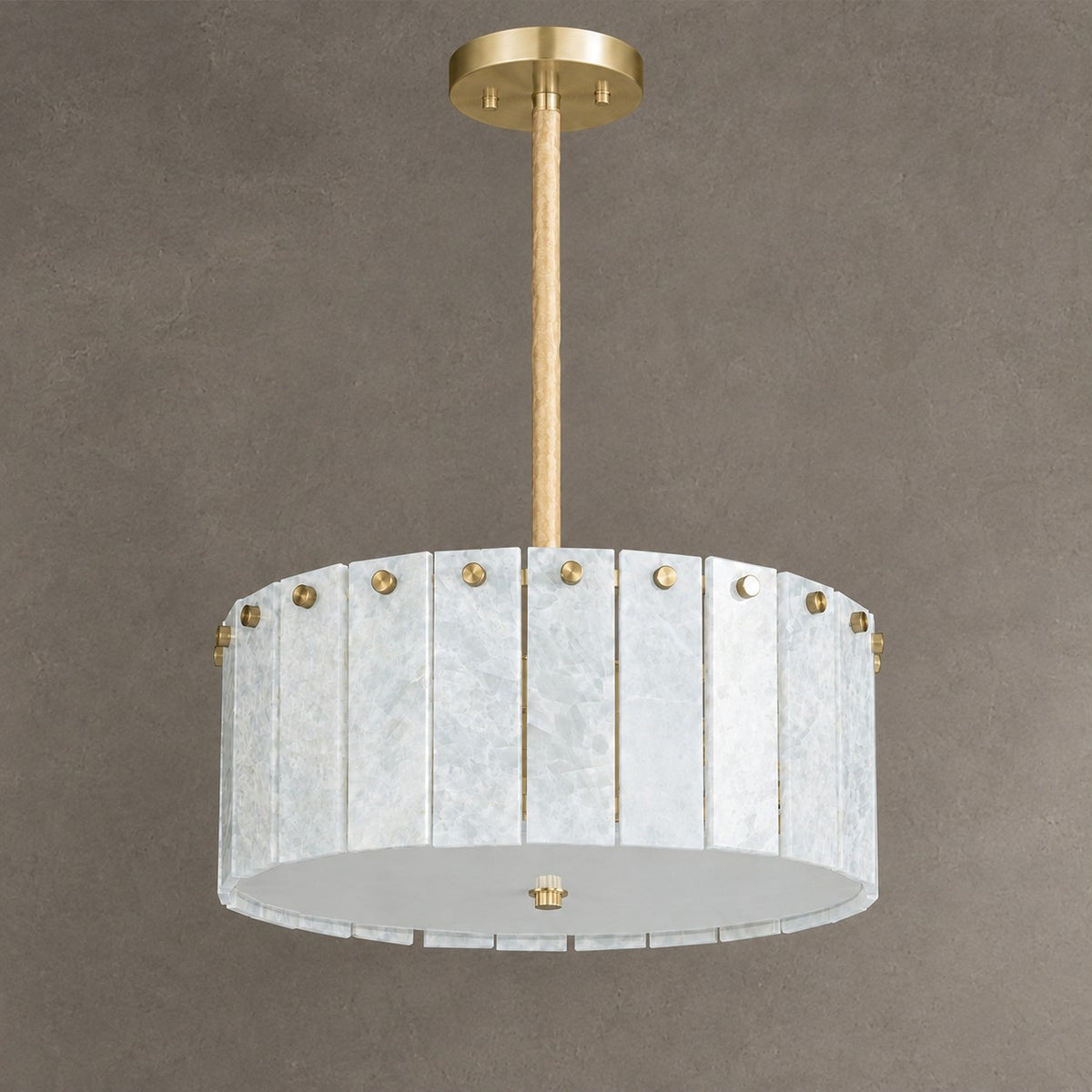 Modern Luxury stone Drum Chandelier