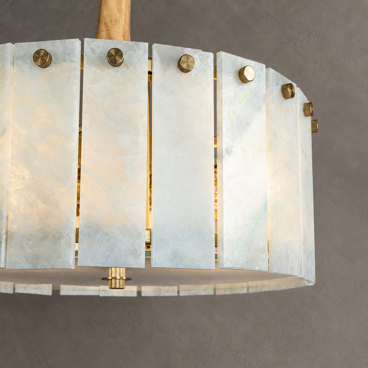 Modern Luxury stone Drum Chandelier