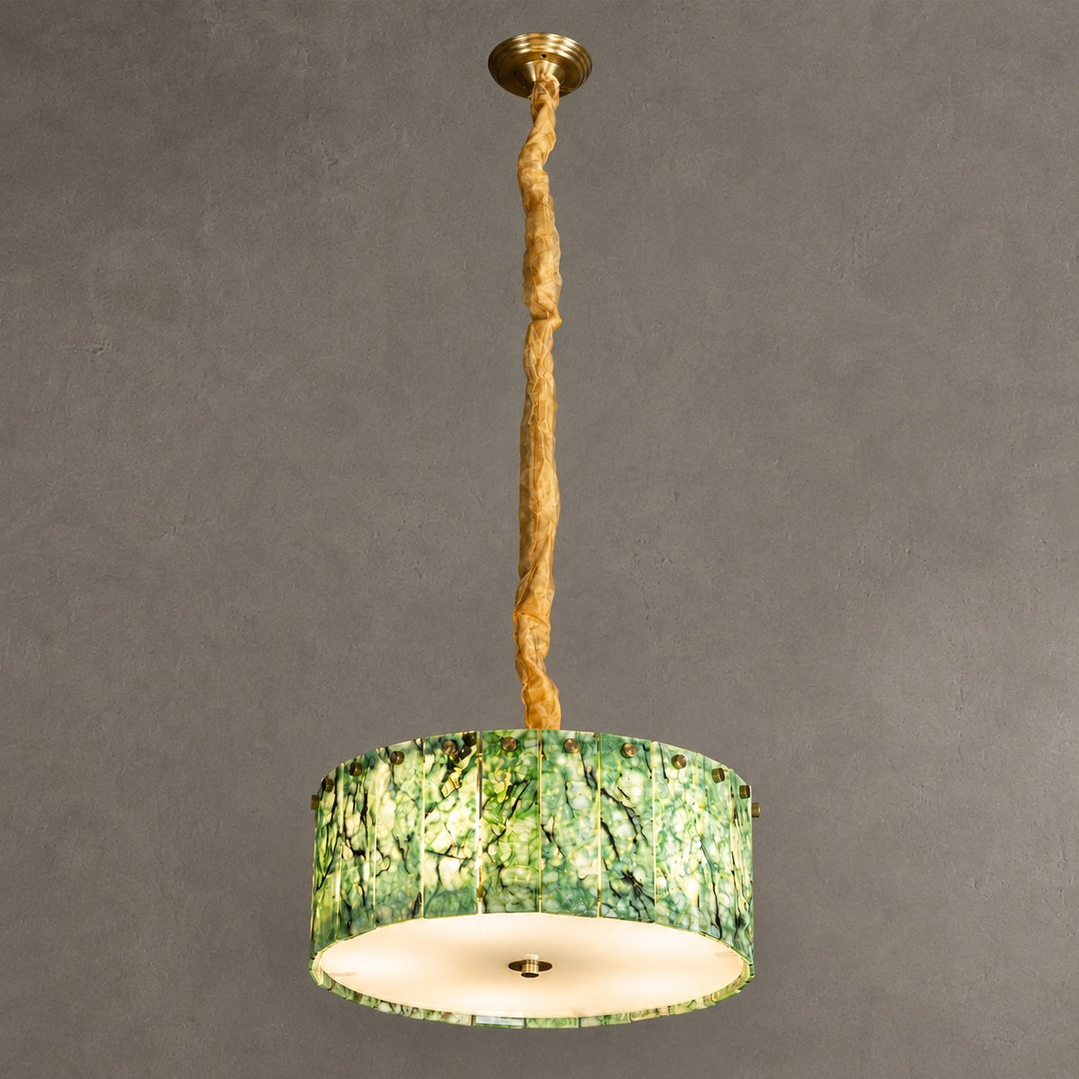 Modern Luxury stone Drum Chandelier