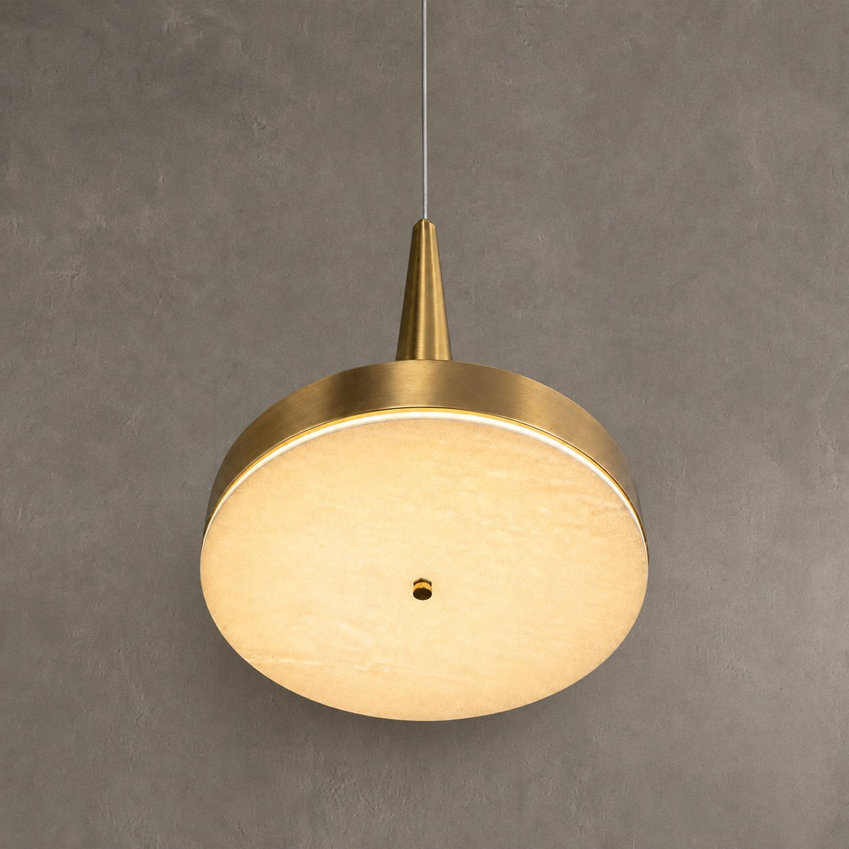 Modern Luxury Stone LED Disc Pendant Chandelier