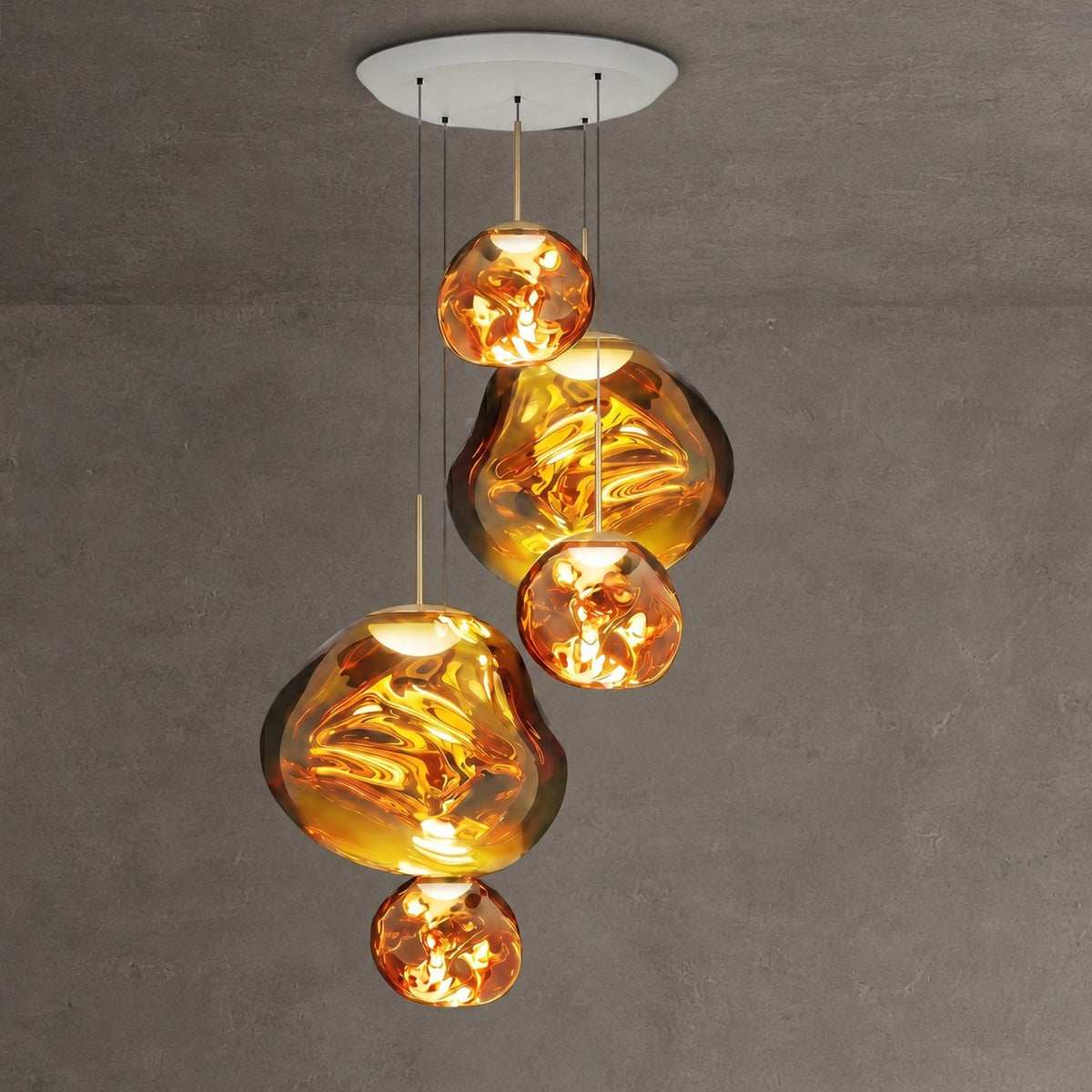 Modern Rock Glass Special Shape Pendant Lighting