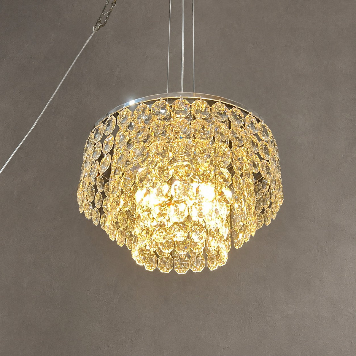 Modern Round Crystal Chandelier For Living Room/ Bedroom