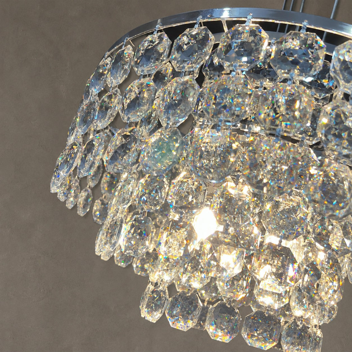 Modern Round Crystal Chandelier For Living Room/ Bedroom