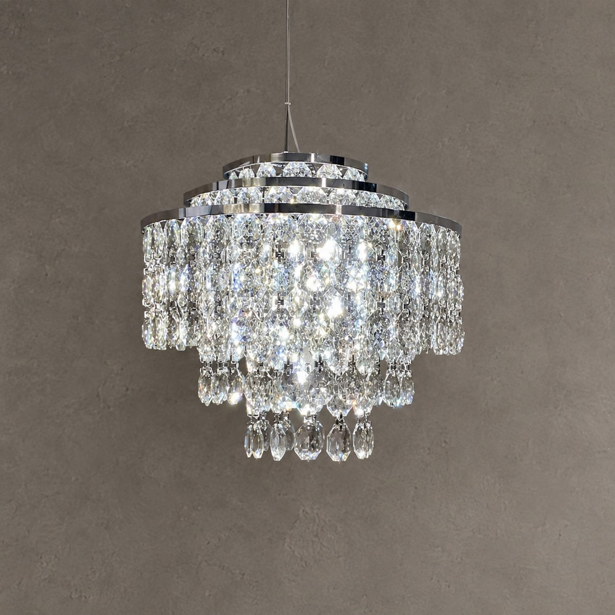 Modern Round Crystal Chandelier For Living Room/ Bedroom