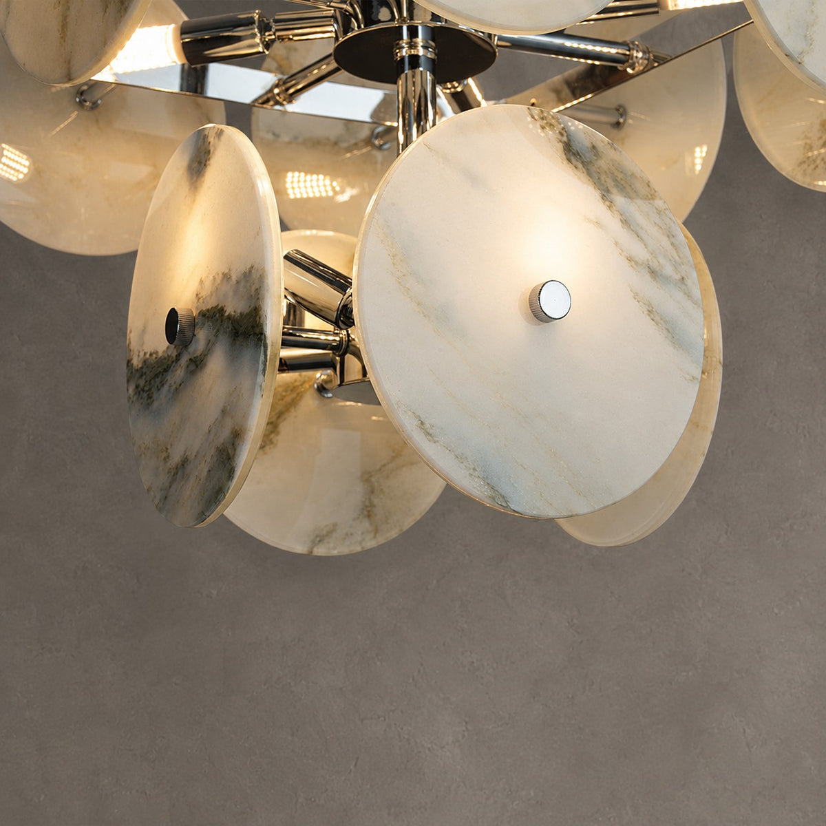 Modern Sculptural Luxury stone Cluster Chandelier