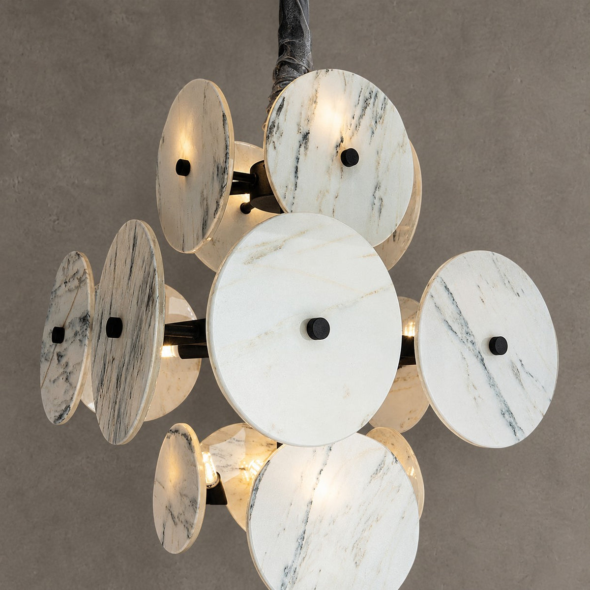 Modern Sculptural Luxury stone Cluster Chandelier