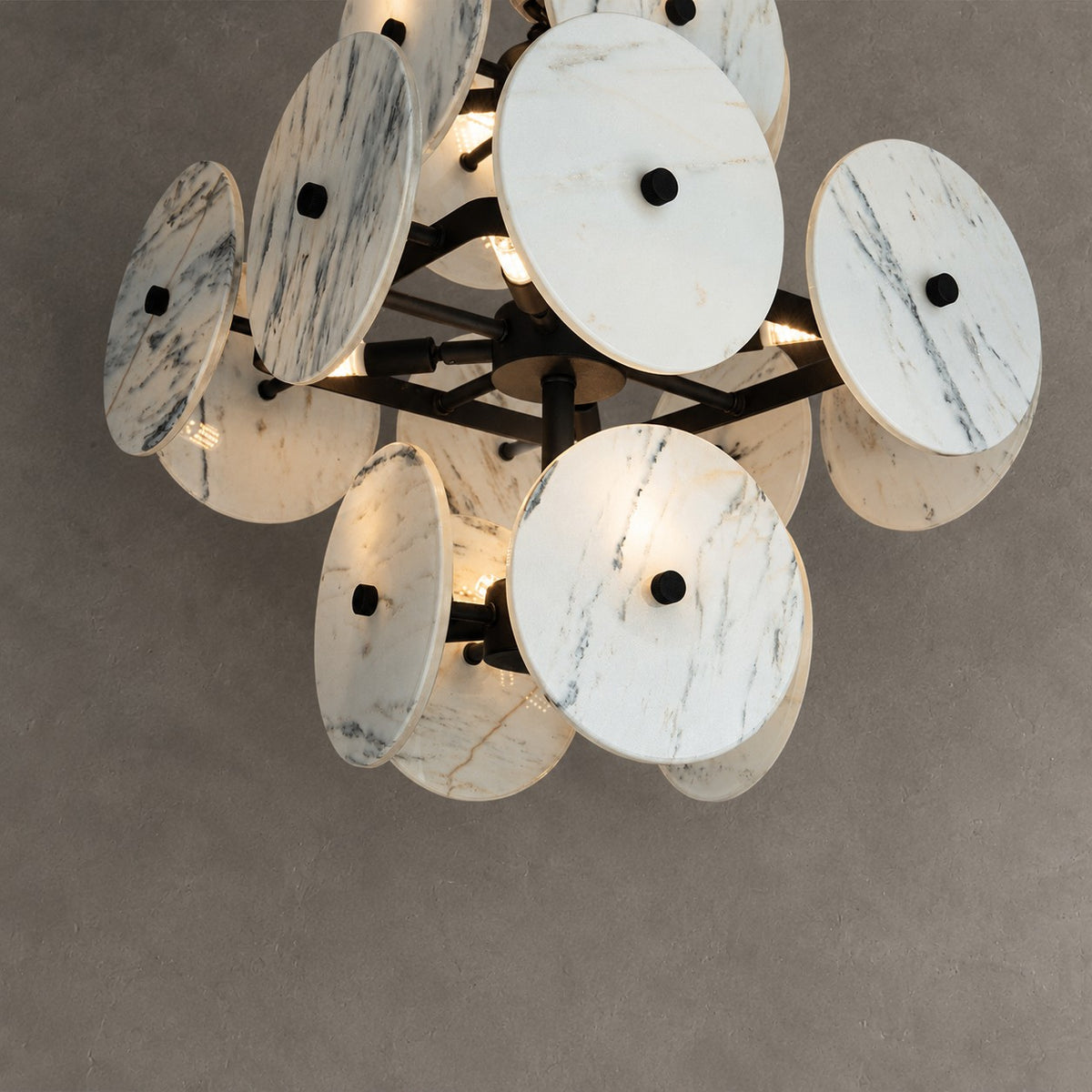 Modern Sculptural Luxury stone Cluster Chandelier