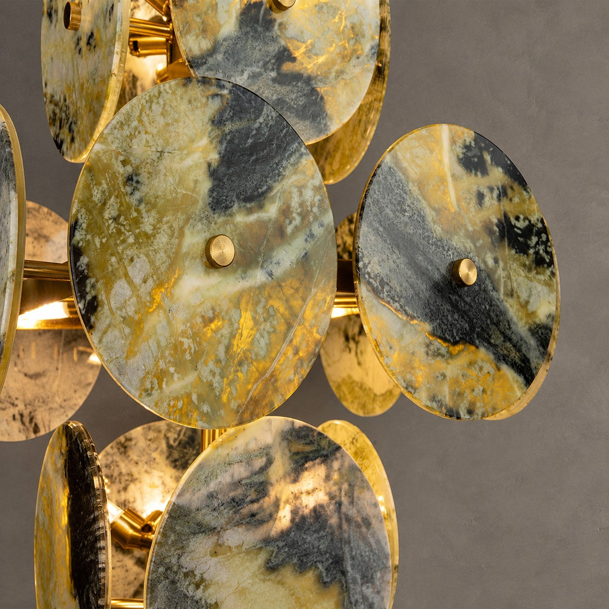 Modern Sculptural Luxury stone Cluster Chandelier