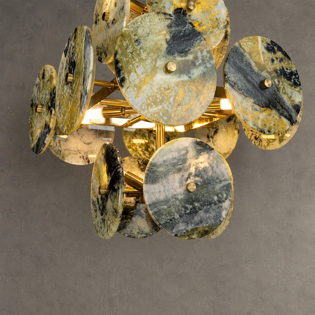 Modern Sculptural Luxury stone Cluster Chandelier