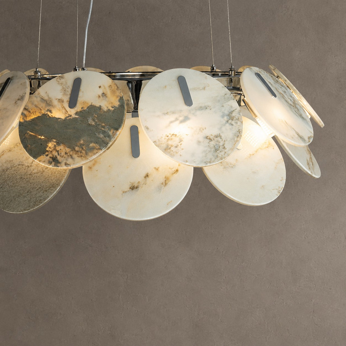 Modern Sculptural Luxury stone Petal Chandelier