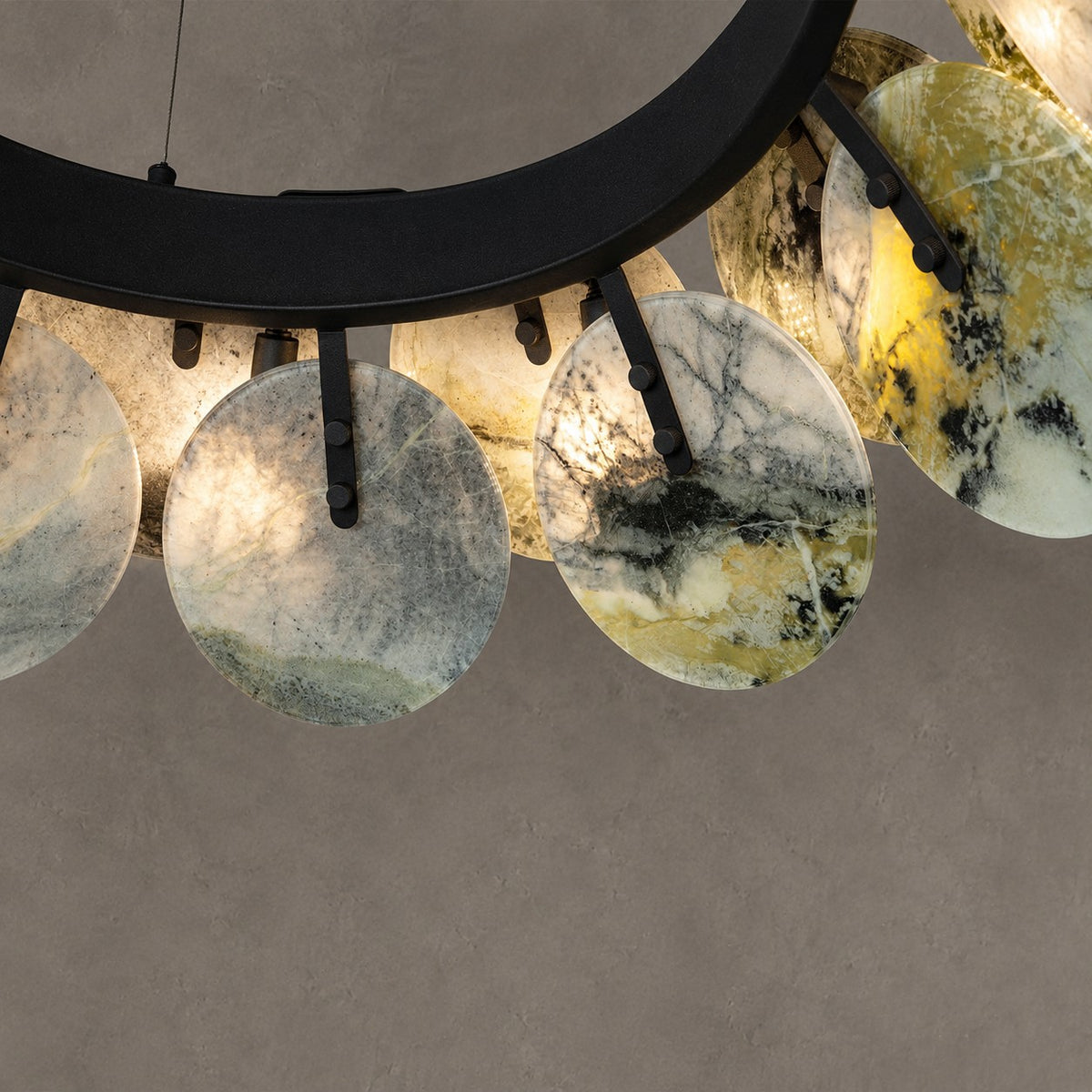 Modern Sculptural Luxury stone Petal Chandelier