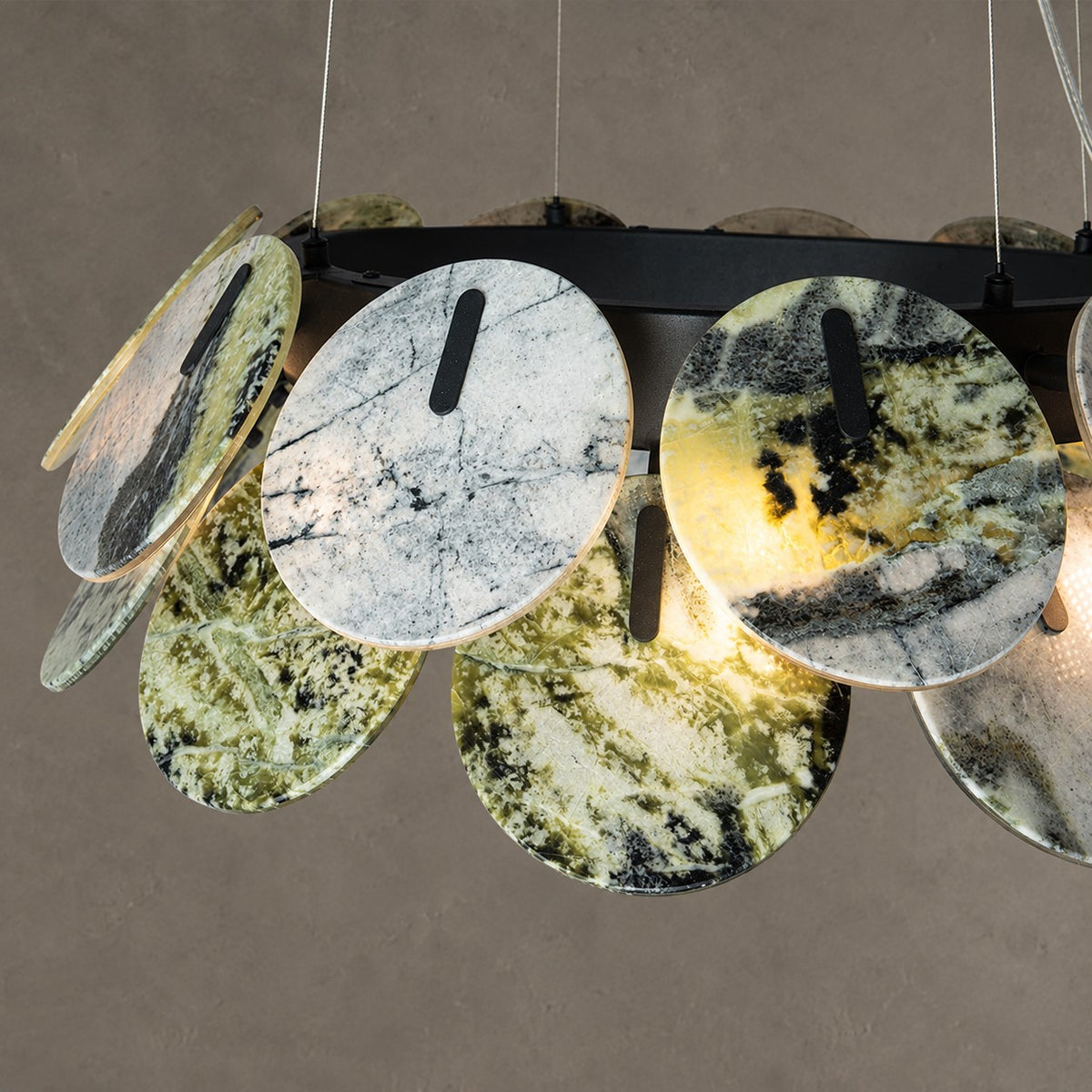 Modern Sculptural Luxury stone Petal Chandelier