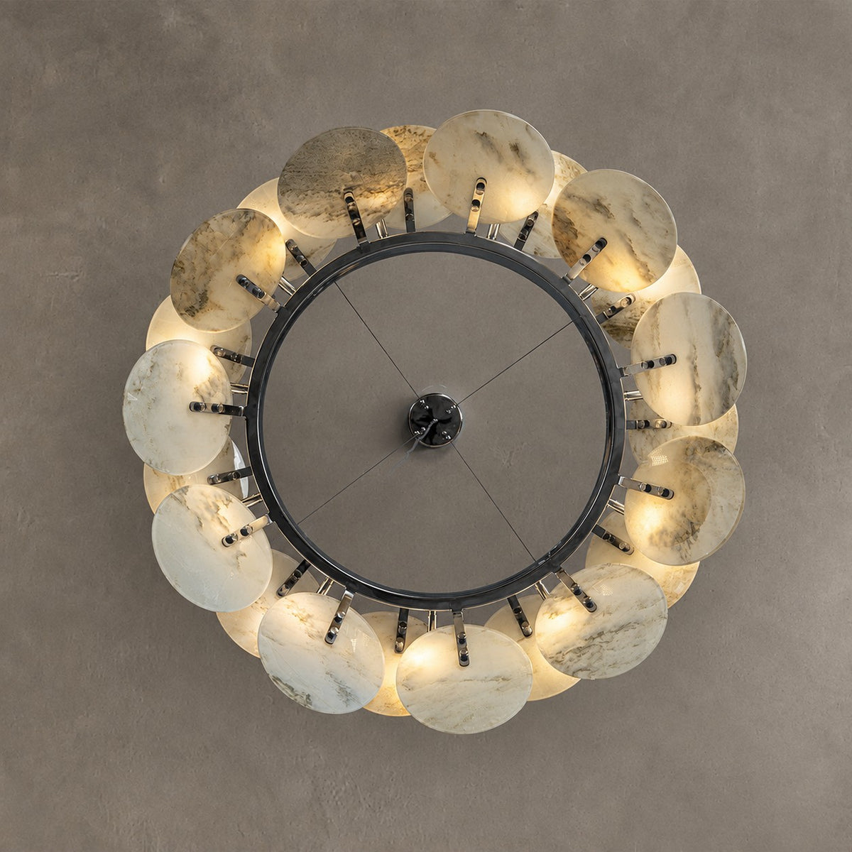 Modern Sculptural Luxury stone Petal Chandelier