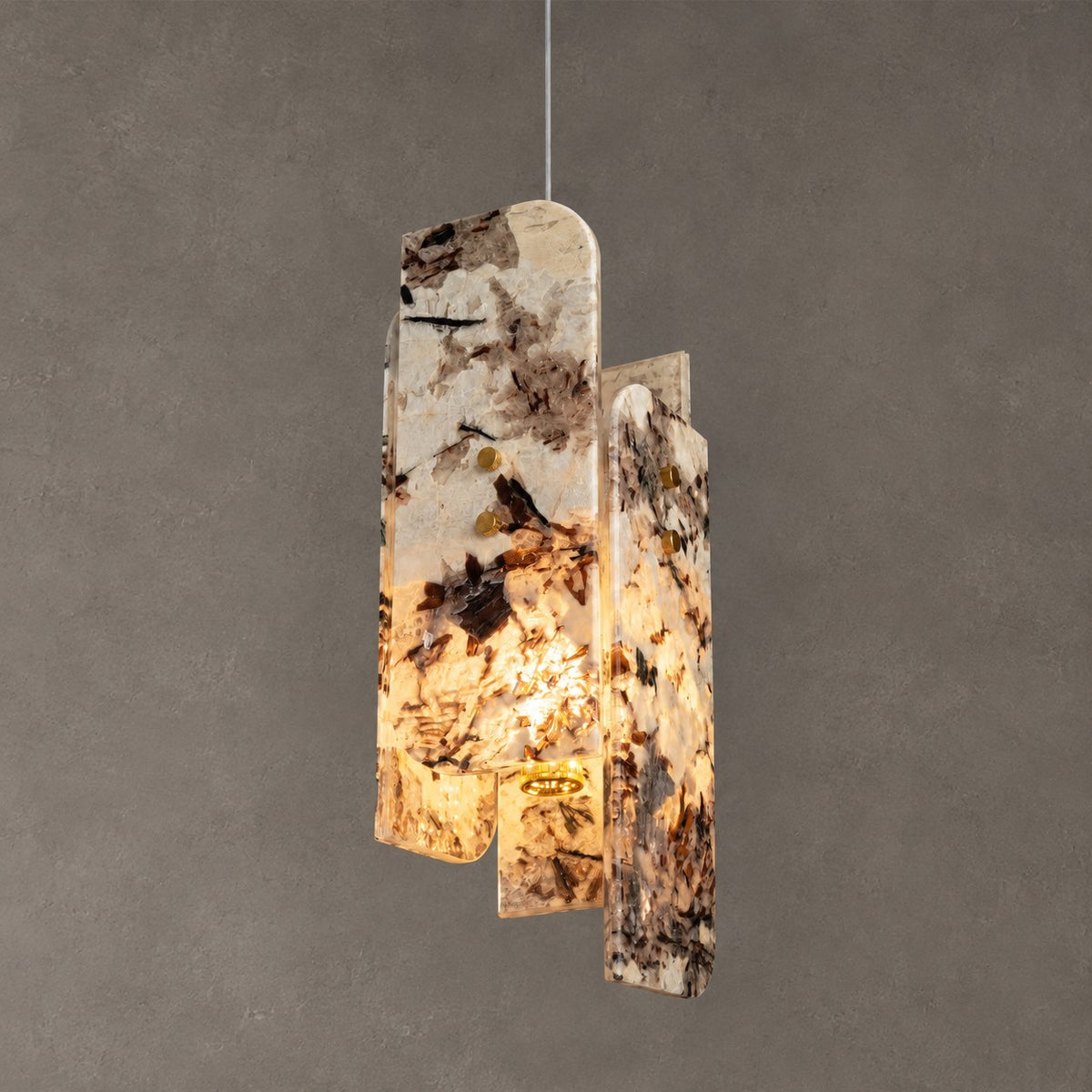 Modern Sculptural LuxuryStone Pendant Light